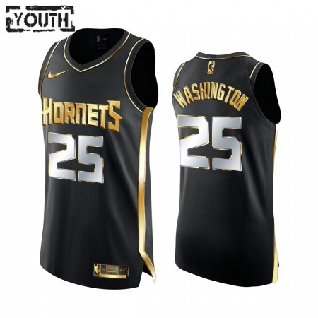 Maglia NBA Charlotte Hornets P.J. Washington 25 2020-21 Nero Golden Edition Swingman - Bambino
